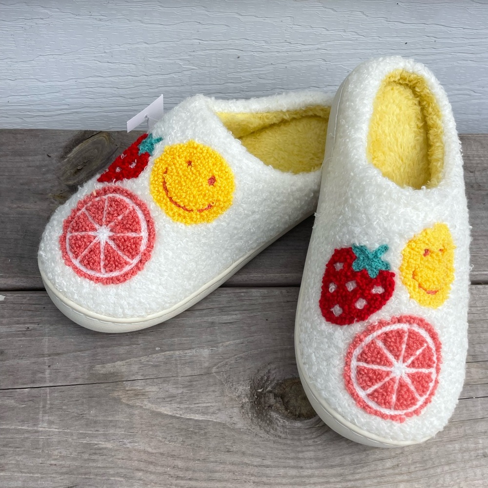 NWT Fun Plush Slippers House Shoes Non Slip Winter Indoor Outdoor